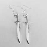 Knife earrings, geek gifts, medieval gifts, sword earrings, gothic earrings, gothic jewelry, dagger earrings, geek earrings, bff gifts,