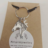 Personalised horse keyring,