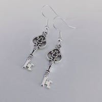 Celtic key earrings,