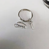 Armadillo animal keyring personalised,