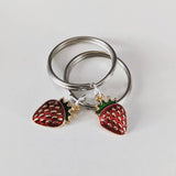 Strawberry keychain, strawberry gifts, strawberry charm, fruit gifts, summer gifts, summer keychain, farmer gifts, birthday gifts,