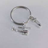 Helicopter keyring, personalised keyring, pilot gifts, bff gifts, boyfriend gifts, helicopter gifts, chopper gifts, chopper keychain,