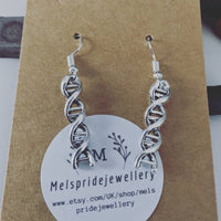 DNA earrings, science gift, nurse gift, geek earrings, genetics gift, doctor earrings, doctor gift, biology earrings, biology gifts