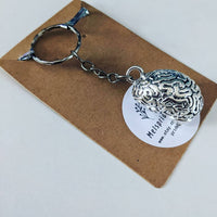 Brain keyring, brain keychain, science geek, science gifts, biology gifts, zombie keychain, zombie lover gifts, anatomy keyring, bff gifts