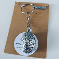 Brain keyring, brain keychain, science geek, science gifts, biology gifts, zombie keychain, zombie lover gifts, anatomy keyring, bff gifts