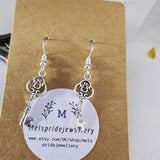 Celtic key earrings,