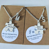 Best friend necklace, best friend gifts, bff gifts, personalised best friend necklace, bestie gifts, friend gift, friendship pendant,