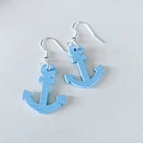 Anchor earrings, sailing earrings, anchor jewelry, nautical jewelry, nautical earrings, gifts for her, beach earrings, beach jewelry,