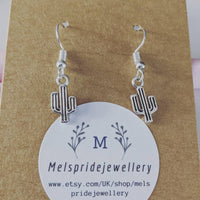 Cactus earrings, cactus jewelry, cactus gifts, gifts for her, sister gifts, bff gifts, birthday gifts, cute earrings, gardener gifts,