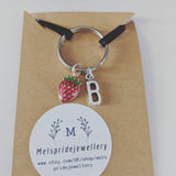 Strawberry keychain, strawberry gifts, strawberry charm, fruit gifts, summer gifts, summer keychain, farmer gifts, birthday gifts,