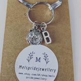 Guinea pig keyring, guinea pig gifts, guinea pig lovers, sister gifts, personalised gifts, initial keyring, animal gifts, animal keyring