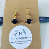 Planet earrings, Saturn earrings, geek gifts, space jewellery, galaxy earrings, galaxy jewellery, gifts for her, geek earrings, bff gifts