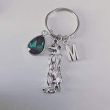 Meerkat keyring, meerkat lover gifts, meerkat keychain, initial keyring, animal keychain, animal lover gifts, sister gifts, birthday gifts