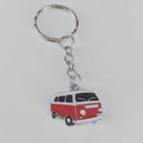 Campervan keyring, travel gifts, hippie keyring, hippie gifts, vw, charm keychain, personalised keyring, initial camper van keyring,