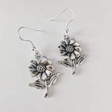 Flower earrings, flower jewelry, flower lover gifts, gifts for her, stocking fillers, bridesmaid gift, gardener gifts, charm earrings