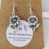 Flower earrings, flower jewelry, flower lover gifts, gifts for her, stocking fillers, bridesmaid gift, gardener gifts, charm earrings