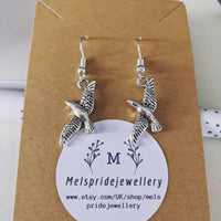 Seagull earrings, seagull jewellery, bird earrings, bird jewelry, bird lovers gifts, bff gifts, sister gifts, secret santa, bird watcher,