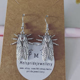 Cicada earrings, cicada jewelry, cicada lover gifts, insect earrings, insect lover gifts, insect jewelry, bff gifts, sister gifts, gift idea