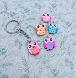 Owl keyring, owl keychain, owl lover gifts, initial keychain, animal gifts, animal keychain, personalised gifts, bag charm, nature lover,