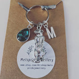 Meerkat keyring, meerkat lover gifts, meerkat keychain, initial keyring, animal keychain, animal lover gifts, sister gifts, birthday gifts