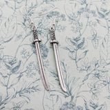 Katana sword earrings, katana jewellery, sword earrings, samurai earrings, charm earrings, statement earrings, samurai sword, secret santa,