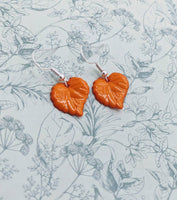 Leaf earrings, autumn earrings, fall leaves, cute earrings, autumn jewellery, leaf gift, nature gift, leaf jewellery, charm earrings,