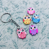 Owl keyring, owl keychain, owl lover gifts, initial keychain, animal gifts, animal keychain, personalised gifts, bag charm, nature lover,