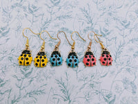 Ladybird earrings, ladybird jewellery, ladybug earrings, gifts for ladybug lovers, animal earrings, cute jewellery, bug lovers, cute gifts,