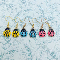 Ladybird earrings, ladybird jewellery, ladybug earrings, gifts for ladybug lovers, animal earrings, cute jewellery, bug lovers, cute gifts,