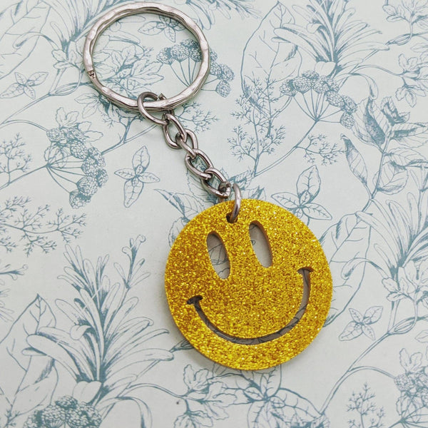 Smile keychain, acrylic keychain, novelty keychain, stocking fillers, birthday gifts, hippie keychain, positive vibes, bff gifts, gift ideas