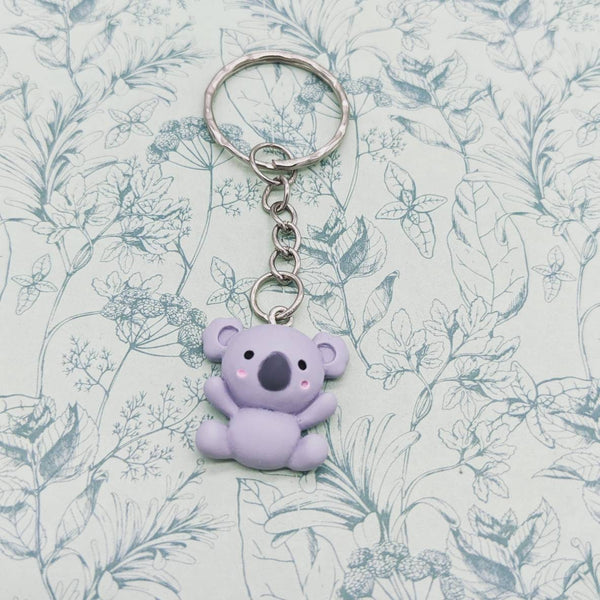 Koala keychain, koala keyring, koala lover gifts, animal keychain, animal lover gifts, bag charm, cute keyring, cute koala, bff gifts,