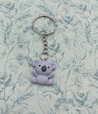 Koala keychain, koala keyring, koala lover gifts, animal keychain, animal lover gifts, bag charm, cute keyring, cute koala, bff gifts,