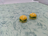 Hamburger earrings, food earrings, stud earrings, hamburger lover, novelty earrings, novelty jewellery, secret santa, foodie, food jewellery