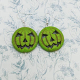 Pumpkin earrings, pumpkin jewelry, Halloween lovers, Halloween jewelry, pumpkin lovers,  statement earrings, horror fan, Halloween fan,