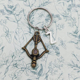 Bow and arrow keyring, archer gifts, archery lover gifts, crossbow gifts, initial keyring, custom keychain, gamer gifts, boyfriend gifts,