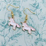 Unicorn earrings, unicorn jewellery, kids earrings, clip on available, stocking fillers, kids jewellery, unicorn lover gifts, horse earrings