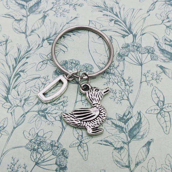 Duck keychain, duck keyring, duck lover gifts, duck mom gifts, personalised keyring, animal keychain, animal lover gifts, bird keychain,