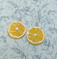 Lemon earrings, lemon jewelry, fruit earrings, fruit jewellery, fruit lovers, statement earrings, summer earrings, novelty earrings,