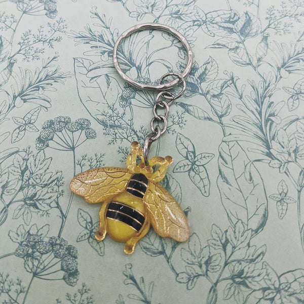 Bee keychain, bee keyring, bee gifts, bag accessories, bumble bee, bee keeper gifts, insect keyring, insect gifts, insect lovers, bff gifts,