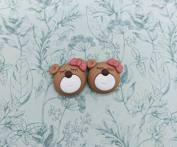 Bear earrings, bear jewellery, stud earrings, cute earrings, cute jewellery, animal earrings, novelty earrings, kawaii earrings, bff gifts,