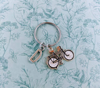 Bicycle Keyring, bicycle keychain, bike keyring, cyclist gifts, bicycle gifts, bff gifts, cyclist Keyring, personalised gifts, sports gifts,