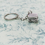 Caravan keychain, gypsy Keyring, caravan Keyring, gypsy keychain, gypsy gifts, caravan gifts, caravaning gifts, personalised keyring,