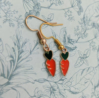 Carrot earrings, food earrings, food jewellery, Easter earrings, Easter jewellery, foodie gifts, cute earrings, friend gifts, veggie gifts,