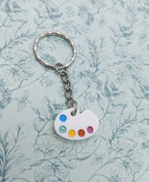 Paint pallet Keyring, artist gifts, artist keychain, paint themed, art teacher gifts, bag charm, art student gifts, art lover, bff gifts,