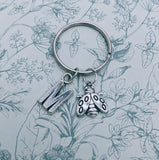 Ladybug Keyring, ladybug themed, ladybird gifts, ladybird themed, ladybird accessories, bug keychain, bug lover gifts, gardener gifts,