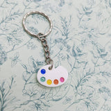 Paint pallet Keyring, artist gifts, artist keychain, paint themed, art teacher gifts, bag charm, art student gifts, art lover, bff gifts,