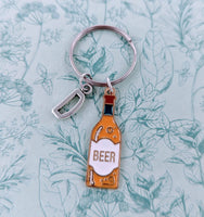 Beer Keychain, beer Keyring, beer love, beer lover gifts, bag charm, quirky keychain, beer drinker gift, beer themed, brewer Keyring,