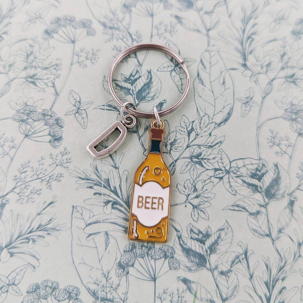 Beer Keychain, beer Keyring, beer love, beer lover gifts, bag charm, quirky keychain, beer drinker gift, beer themed, brewer Keyring,