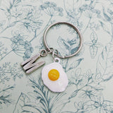 Fried egg Keychain, fried egg lover gifts, chef gifts, cooking inspired, cooking themed, personalised keyring, bff gifts, sister gifts,