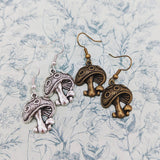 Mushroom earrings, mushroom jewelry, mushroom lover gifts, toadstool earrings, nature lover gifts, nature inspired, mushroom themed,